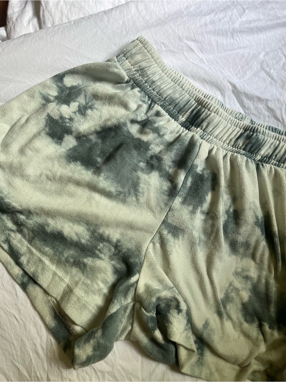 Altar'd State Sage Green Tie-Dye Athletic Lounge Shorts